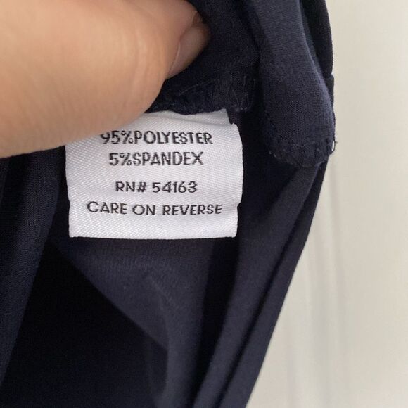 Tommy Hilfiger Navy Sleeveless Tie Neck Ruffle Front Top Size XL - Picture 8 of 9